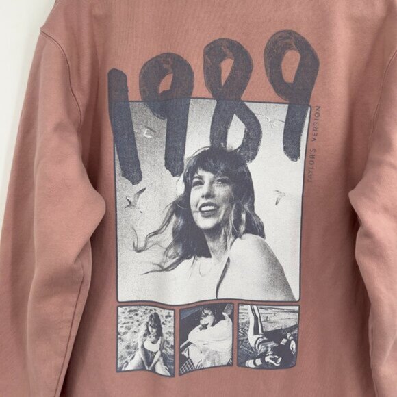 Taylor Swift 1989 Taylor’s Version Crewneck Sweatshirt Pink Size Large - Picture 5 of 7